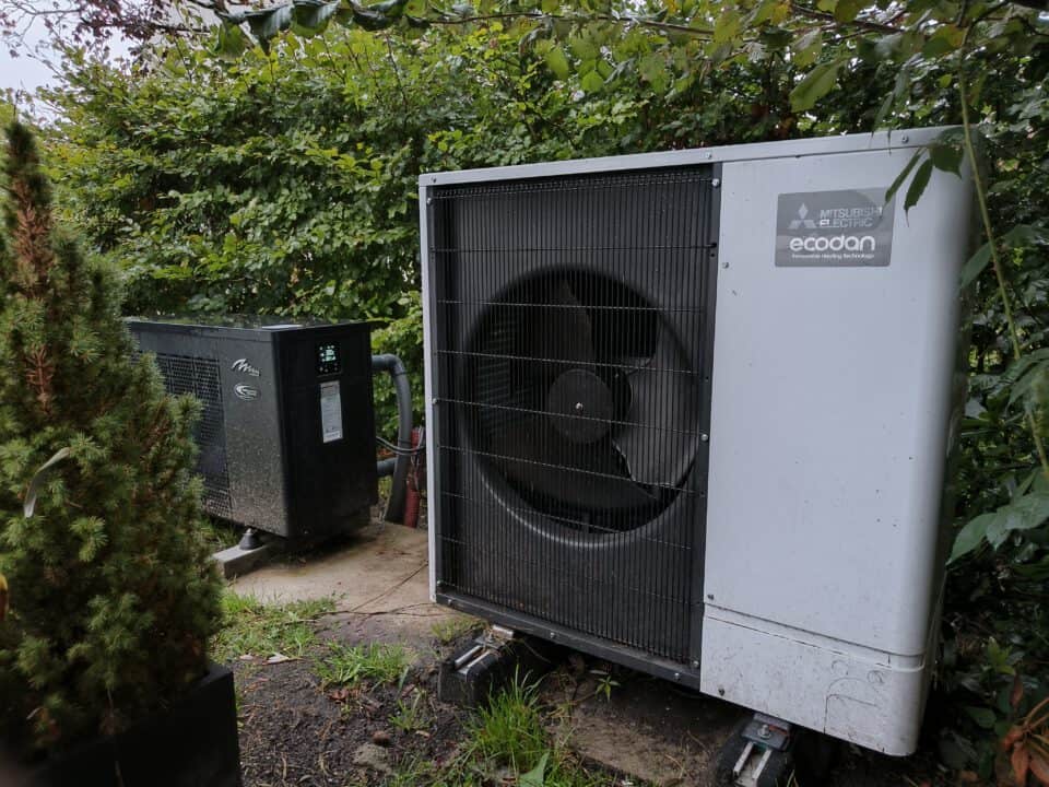 Buitenlucht warmtepomp en unit